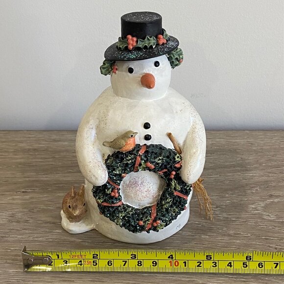 Vintage - Hallmark Marjolein Bastin Snowman Figure - MUSICAL- "Deck the Halls" - Picture 11 of 11